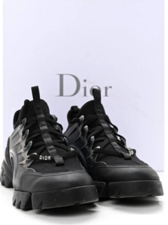 Dior Shoes - Christian Dior Neoprene Rubber Womens D-Connect Sneakers 36 Black